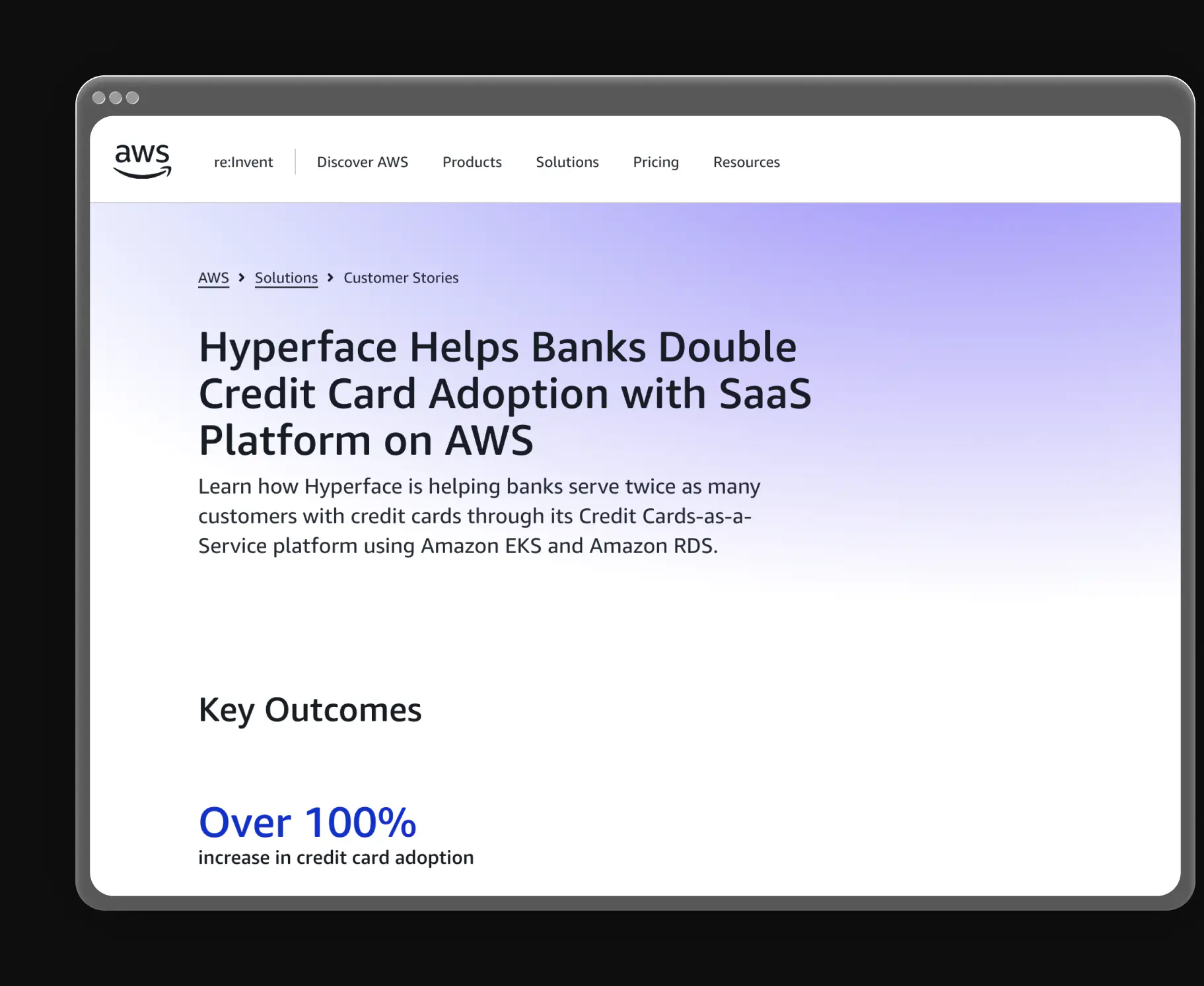 The Hyperface AWS customer story page